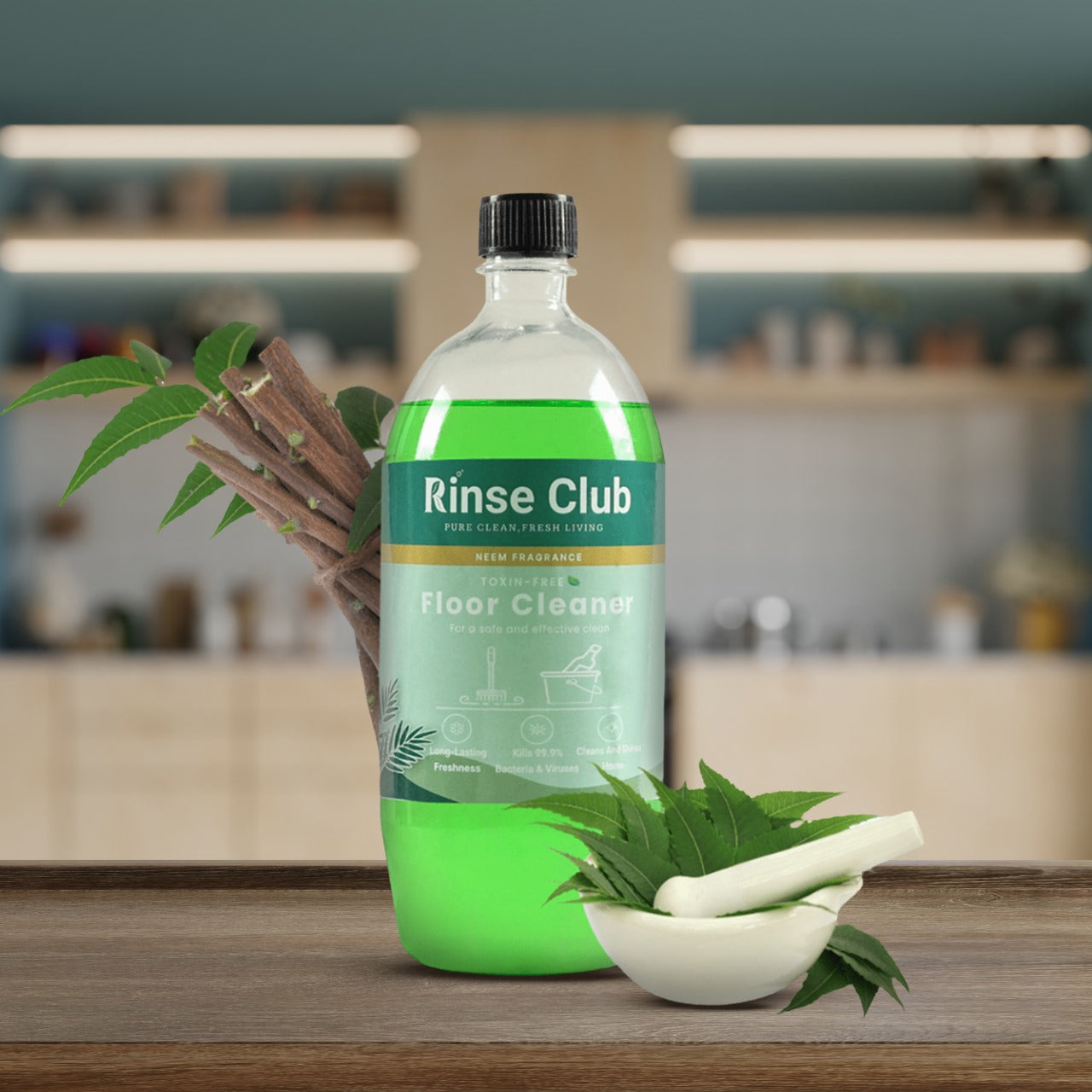 Natural Floor Cleaner I Neem, Non-toxic & Kids-Safe I 850 ML