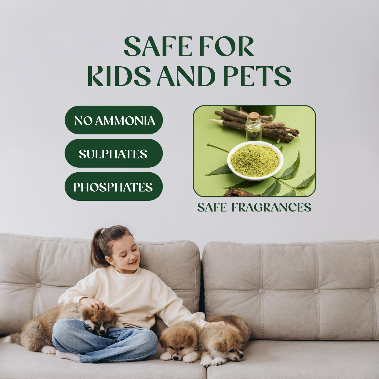 Natural Floor Cleaner I Neem, Non-toxic & Kids-Safe I 850 ML
