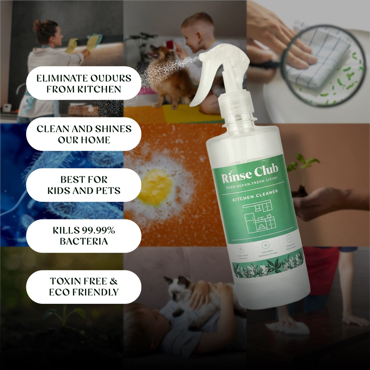Natural Kitchen Cleaner Spray & Degreaser I 490ML