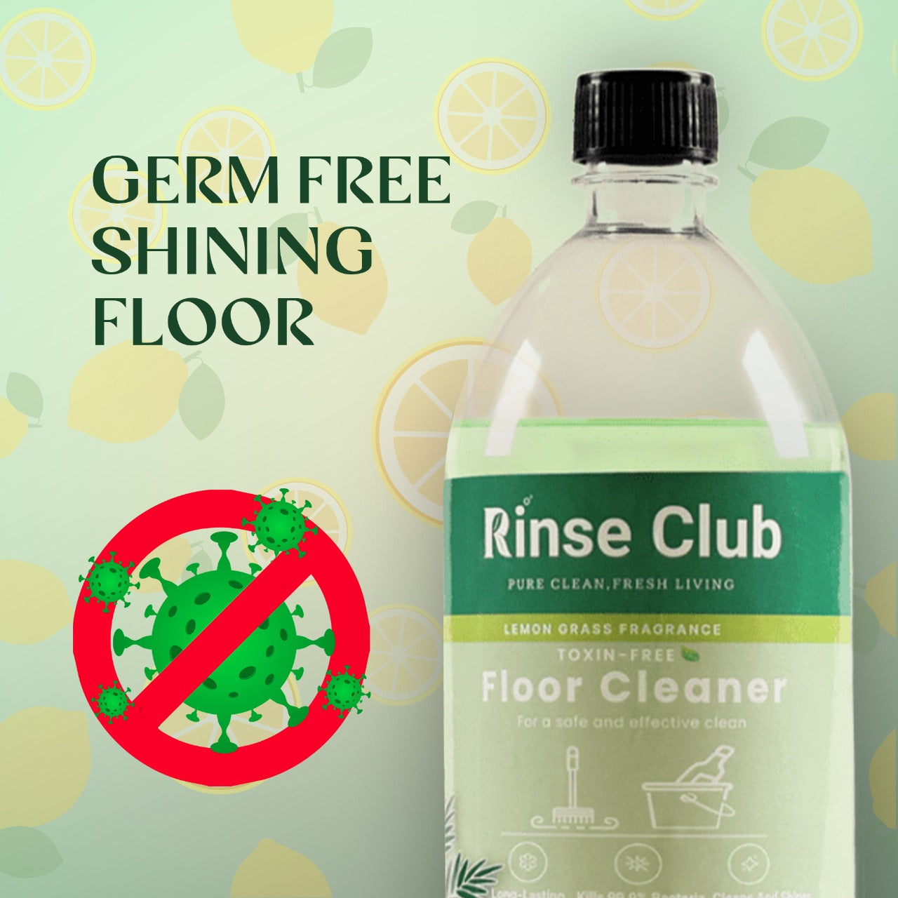 Lemongrass Floor Cleaner 850 ml and Jasmine Fragrance Kitchen Cleaner 500ml Combo