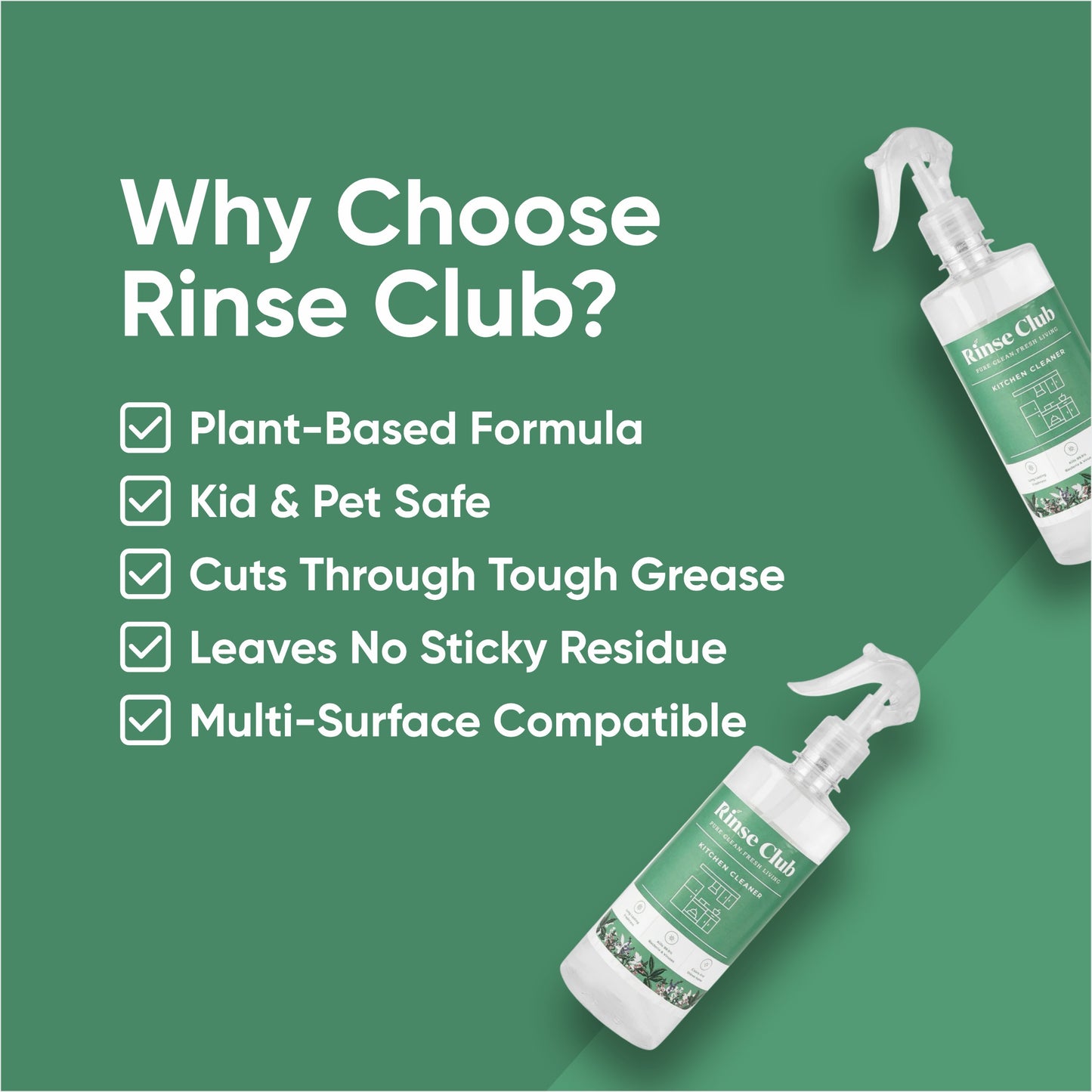 Natural Kitchen Cleaner Spray & Degreaser I 490ML