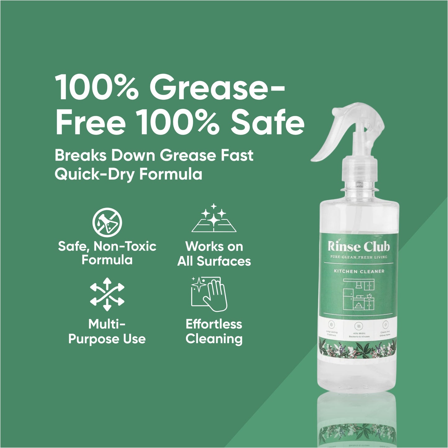Natural Kitchen Cleaner Spray & Degreaser I 490ML