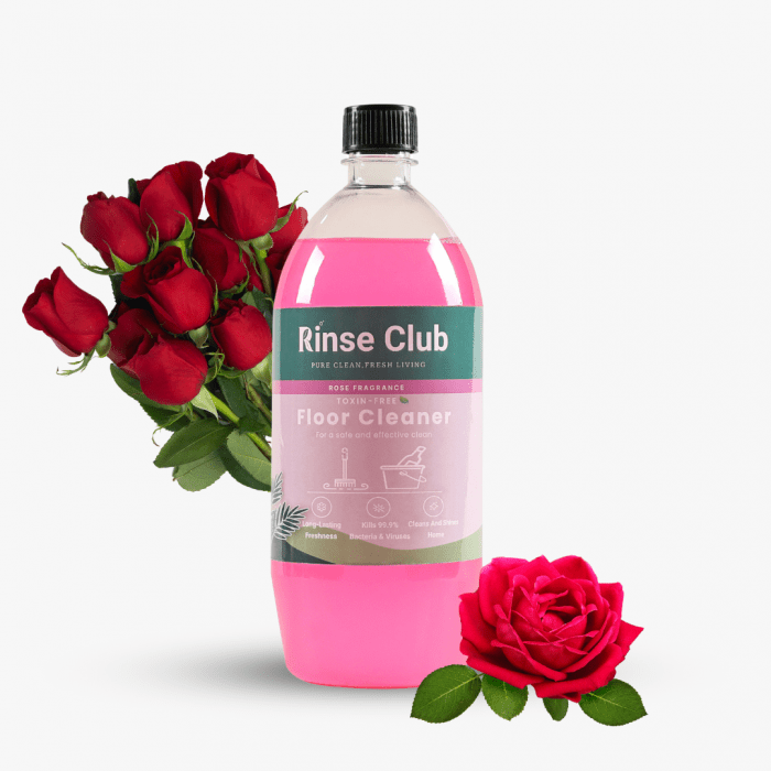 Natural Disinfectant Floor Cleaner | Non-Toxic | 850ml | Rose Fragrance | Eco-Friendly, Skin Safe, Baby & Pet Friendly | Cleans Tile & Marble