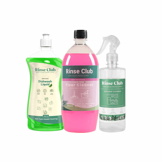 Rose Floor Cleaner - 850ml | Kitchen Cleaner - 490ml | Dishwash- 750ml