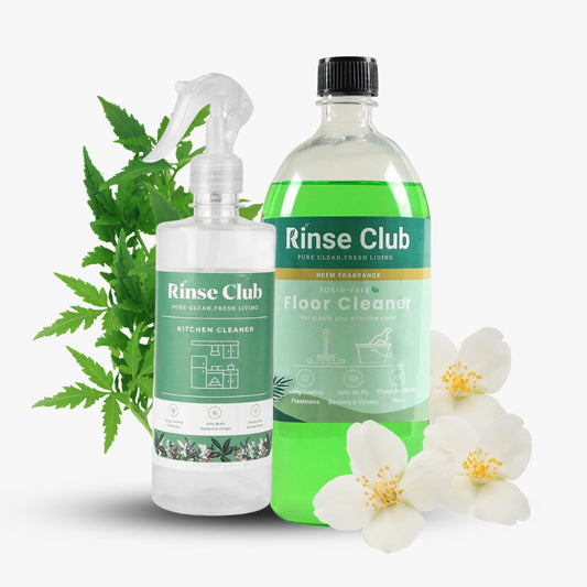 Neem Floor Cleaner 850 ml and Jasmine Fragrance Kitchen Cleaner 500ml Combo